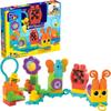 MEGA BLOKS Fisher-Price Toddler Building Blocks Toy Set, Move n Groove Caterpillar Train with 24 Pieces, Ages 1+ Years view 1