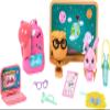 Barbie My First Barbie Accessories, Story Starter School Pack with Chalkboard & Classroom Pets, Sized to Dolls in 13.5-inch Scale view 1