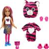 Barbie Cutie Reveal Chelsea Small Doll, Jungle Series Tiger Plush Costume, 7 Surprises Including Mini Pet & Color Change view 4