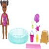 Barbie Skipper Babysitters Inc Small Doll & Accessories Playset with Brunette Doll, Swimming Pool & Water-Themed Pieces view 1