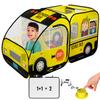 School Bus Pop-Up Kids Tent with Sound Play Button, Ball Pit for Toddler & Up - Easy Setup Tent for Indoor & Outdoor, Daycare Playground Activities & Pretend Play, Great for Kids view 1