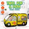 School Bus Pop-Up Kids Tent with Sound Play Button, Ball Pit for Toddler & Up - Easy Setup Tent for Indoor & Outdoor, Daycare Playground Activities & Pretend Play, Great for Kids view 4