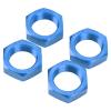 24mm Hex Hub Nut, 4 Pcs Aluminum Alloy Hex Hub Nut Accessories Compatible with ARRMA Outcast Kraton 8s Model Car Accessories (Dark Blue) view 3