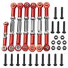 7PCS ShareGoo Adjustable Turnbuckles Camber Links Steering Linkage Rod Ends Sets Compatible with Traxxas Slash 4X4 / 2WD 1/10 RC Car Upgrade Parts (Red) view 1