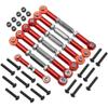 7PCS ShareGoo Adjustable Turnbuckles Camber Links Steering Linkage Rod Ends Sets Compatible with Traxxas Slash 4X4 / 2WD 1/10 RC Car Upgrade Parts (Red) view 2