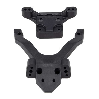 Team Associated RC10B6.4 FT Top Plate and Ballstud Mount, Carbon, ASC91972