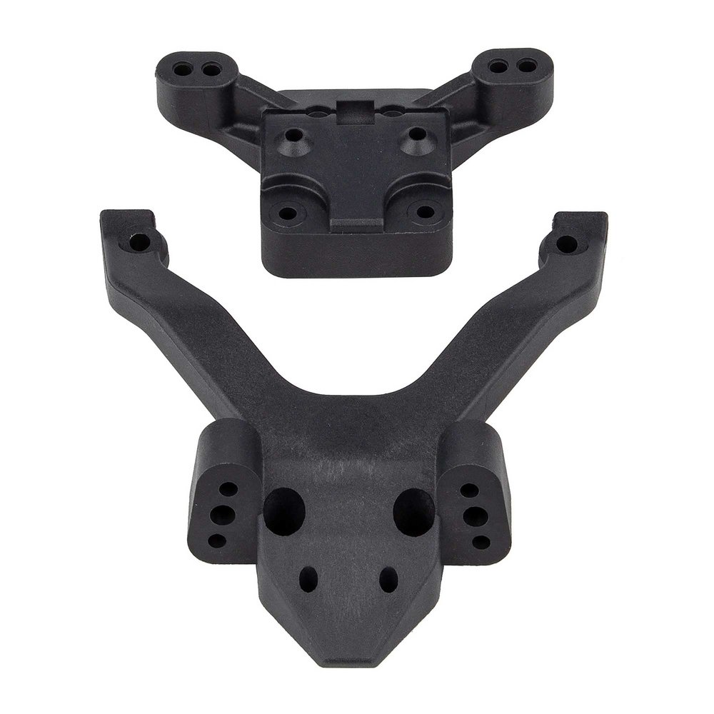 Team Associated RC10B6.4 FT Top Plate and Ballstud Mount, Carbon, ASC91972
