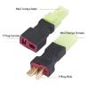 2pcs T Plug Male to Mini Tamiya Female, T Plug Female to Mini Tamiya Male Cable Adapter for RC ESC Speed Controller T-Plug and Mini Tamiya, t Plug Connector to Adapter Mini Male xt60 8 4v Battery view 2