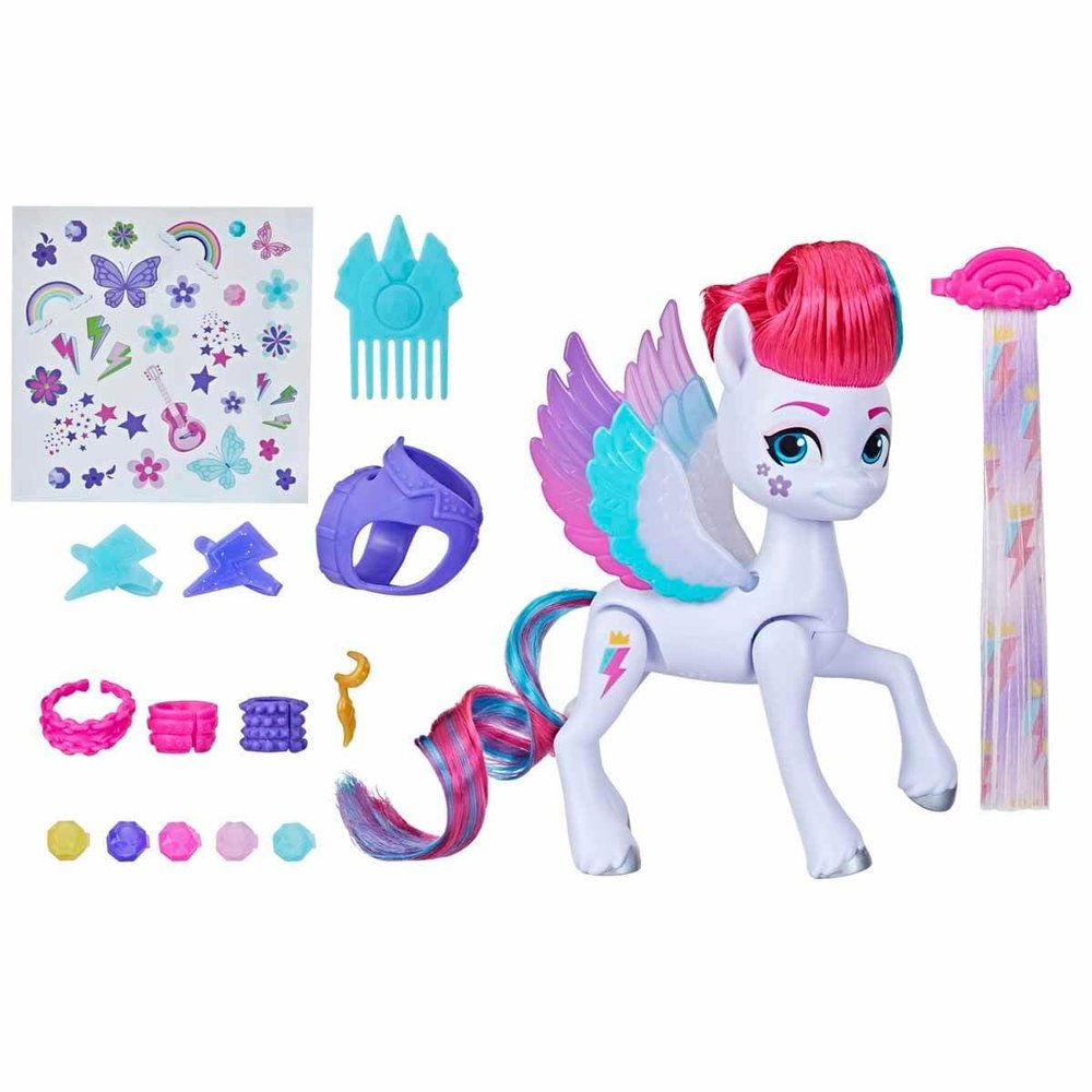 My Little Pony Dolls Zipp Storm Wing Surprise, 5.5-Inch My Little Pony Toy with Wings and Accessories, Toys for 5 Year Old Girls and Boys