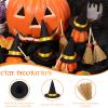 Cindeer 12 Pcs Christmas Mini Witch Hats Set 6 Mini Black Handmade Wine Bottle Hat Covers Decor 6 Witch Broom Miniature Artificial Wizard Witches Accessory for Christmas Table Decoration view 3