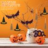 Cindeer 12 Pcs Christmas Mini Witch Hats Set 6 Mini Black Handmade Wine Bottle Hat Covers Decor 6 Witch Broom Miniature Artificial Wizard Witches Accessory for Christmas Table Decoration view 4