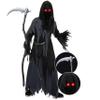 Spooktacular Creations Halloween Glowing Eyes Grim Reaper Costume for Kids, Dark Knight Reaper Phantom Costume for Halloween Dress Up-XL(12-14yr) view 1