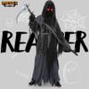 Spooktacular Creations Halloween Glowing Eyes Grim Reaper Costume for Kids, Dark Knight Reaper Phantom Costume for Halloween Dress Up-XL(12-14yr) view 2
