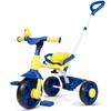 KRIDDO 2 in 1 Kids Tricycles Age 18 Month to 3 Years, EVA Wheels Upgraded Trikes Gift for Toddlers 2 to 3 Year Old with Push Handle and Duck Bell, Blue view 1