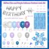 116Pcs Froozen Balloon Garland Arch Kit, Snowflake Blue Purple Confetti Balloons Fringe Curtain for Winter Wonderland Baby Shower Snow Princess Froozen Birthday Party Supplies Decorations view 2