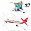 General Jim's White and Red Passenger Airplane 720 Piece Modular Building Block Bricks Toy Playset with Control Tower, Service Vehicle, and Motorcycle for Teens and Adults view 2