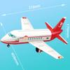 General Jim's White and Red Passenger Airplane 720 Piece Modular Building Block Bricks Toy Playset with Control Tower, Service Vehicle, and Motorcycle for Teens and Adults view 3