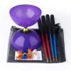 Professional Triple Bearing Diabolo, 5 Purple Chinese Yoyo Diabolo Toy for Adult Kids, Purple Big Yoyo Diablo with 2 Carbon Sticks, 1 Drawstring Bag, 2 Strings view 1