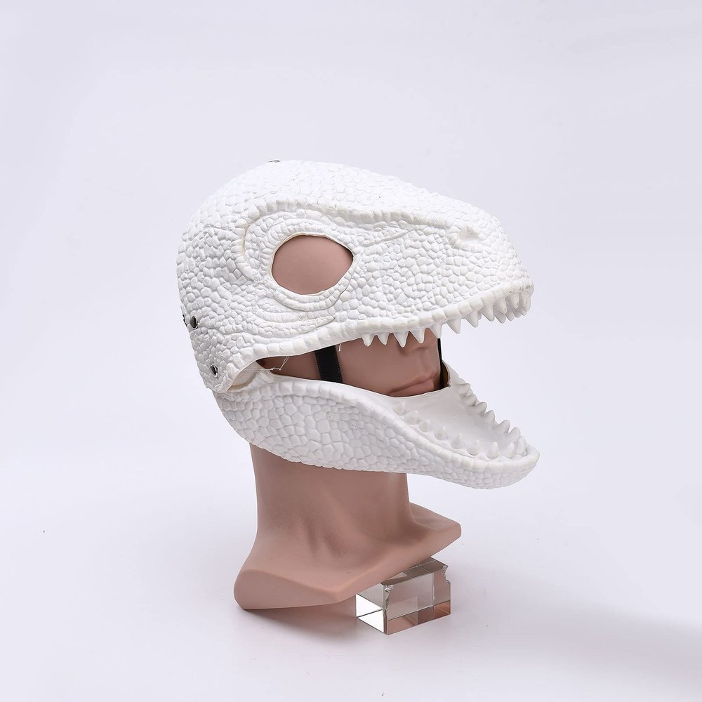 Best Alice Dino Mask, Jurassic Movable Dinosaur Head Velociraptor Mask for Halloween