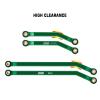 INJORA High Clearance 4 Links Set CNC Aluminum Links Set for 1/24 RC Crawler Car LWB 133.5mm Axial SCX24 AXI90081 Deadbolt AXI00004 B17,8PCS (Green) view 2