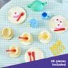 Casdon 36-Piece Tea Set - Colorful Toy Playset with Teapot, Milk Jug, Cups & Saucers, Cake, & More - Suitable for Preschool Toys - Playset for Children Aged 3+ view 4