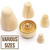 AEVVV Unpainted Blank Russian Matryoshka 5 Figures - DIY Craft Wood Unfinished Shapes Handmade Souvenir view 3