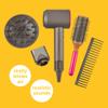 Casdon 73252 Dyson Supersonic Styling Set | Interactive Toy Hairdryer for Children Aged 3 Years & Up | Looks and Works Like The Real Thing, Grey view 2