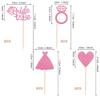 24 PCS Bride to Be Cupcake Toppers with Heart Ring Dress Bridal Shower Cupcake Picks for Wedding Engagement Bachelorette Party Cake Decorations Supplies Pink view 2