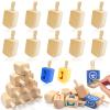 AMENON 24 Pack Hanukkah Wooden Dreidel, 2.5 Inch Blank Natural Wooden Chanukah Dreidel DIY Project Painted for Hanukkah Party Games Hanukkah Decorations view 1