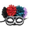 GREUS Sugar Skull Mask Women Mexican Day of the Dead Mask Flower Masquerade Masks for Halloween Costume Cosplay Party view 1
