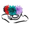 GREUS Sugar Skull Mask Women Mexican Day of the Dead Mask Flower Masquerade Masks for Halloween Costume Cosplay Party view 2
