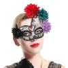 GREUS Sugar Skull Mask Women Mexican Day of the Dead Mask Flower Masquerade Costume Half Face Masks for Halloween Party view 2