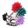 GREUS Sugar Skull Mask Women Mexican Day of the Dead Mask Flower Masquerade Costume Half Face Masks for Halloween Party view 4