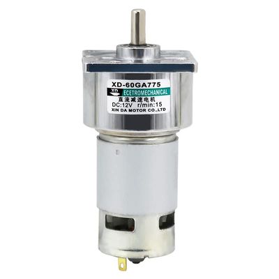 60GA775 35W 5-500RPM 775 Gear Motor 12V DC Motor 24V Motor - (Speed(RPM): 100rpm/ Voltage(V): 12V)
