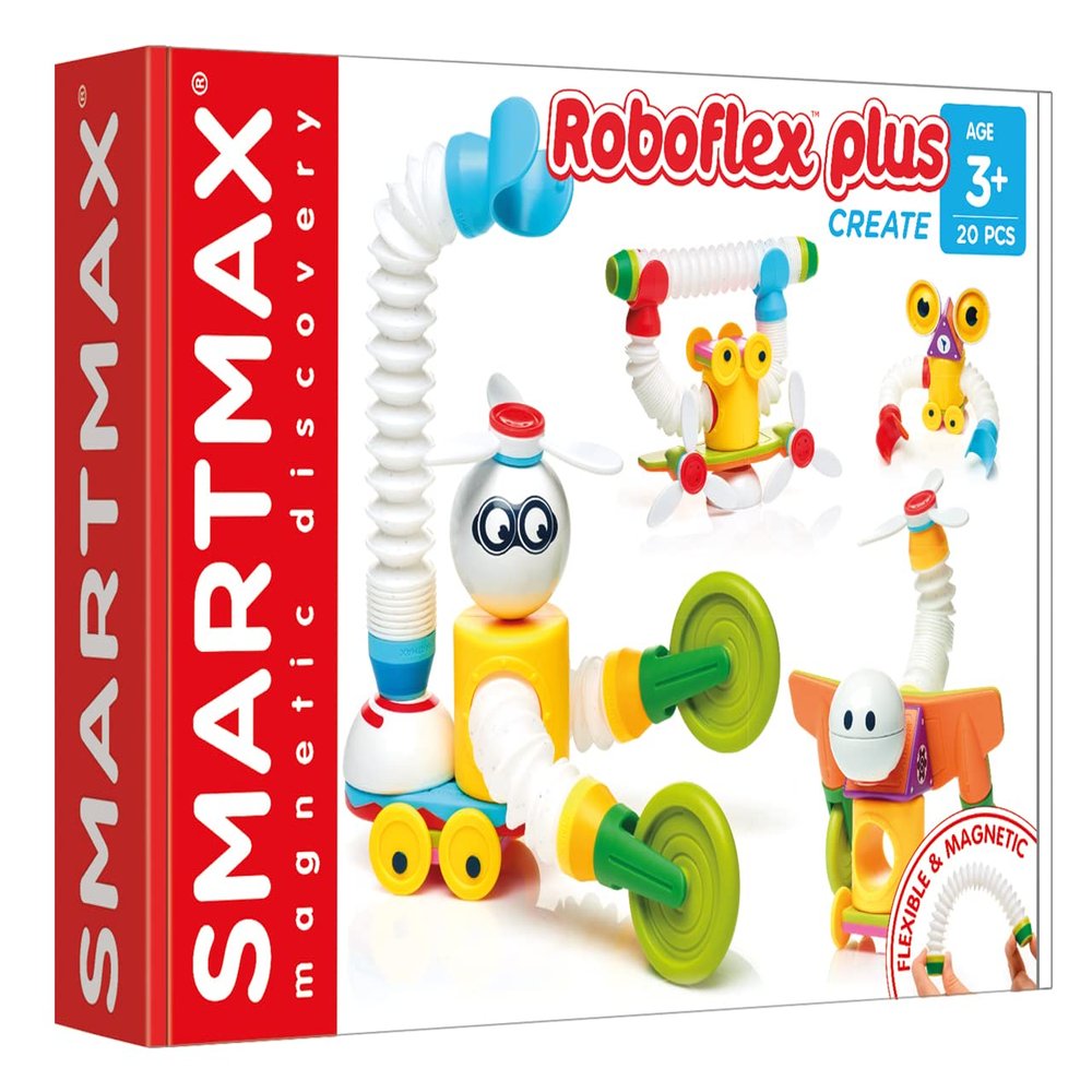 SMARTMAX - Roboflex Plus, Magnetic Discovery Play Set, 20 Pieces, 3+ Years