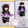New 1/3, 1/4, 1/6BJD Doll Clothes Cute Cat Sweater for Large 1/6, Yosd, 30cm 45cm 60cm Bjd SD DD Doll Accessories (Black-Purple,1/4) view 3