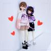 New 1/3, 1/4, 1/6BJD Doll Clothes Cute Cat Sweater for Large 1/6, Yosd, 30cm 45cm 60cm Bjd SD DD Doll Accessories (Black-Purple,1/4) view 4