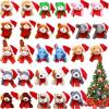 28 Pieces 3 Inches Christmas Stuffed Animal Toys Small Animal Plush Key Chain Plush Animal Toy Set for Christmas Tree Decorations, Stocking Stuffing, Party Gifts (Mixed Style) view 1