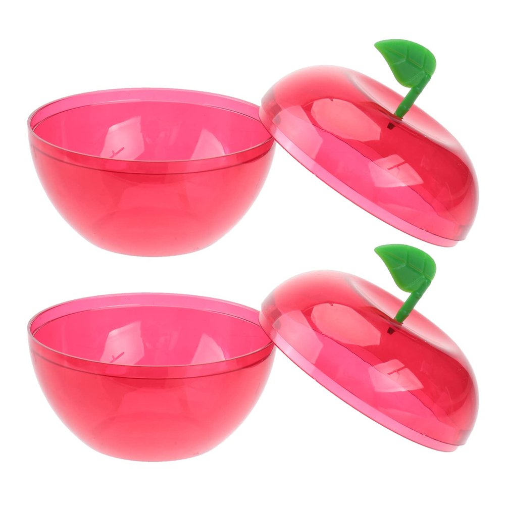 Angoily Christmas Apple Container 10PCS Party Toy Filled Plastic Bobbing Apples Christmas Party Favors Xmas Fruit Ornament Baubles Winter Party Decoration Supplies