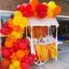 100PCS Red Yellow Orange Balloon Garland Arch Kit for Firemen Firefighter Birthday Party Fire Truck Fire Engine Party Decorations view 1