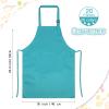 Handepo 40 Pcs Apron Chef Hat Set Aprons Chef 's Bib Apron Hats Bulk for Cooking Painting 7-13 Years(Multi Color) view 2