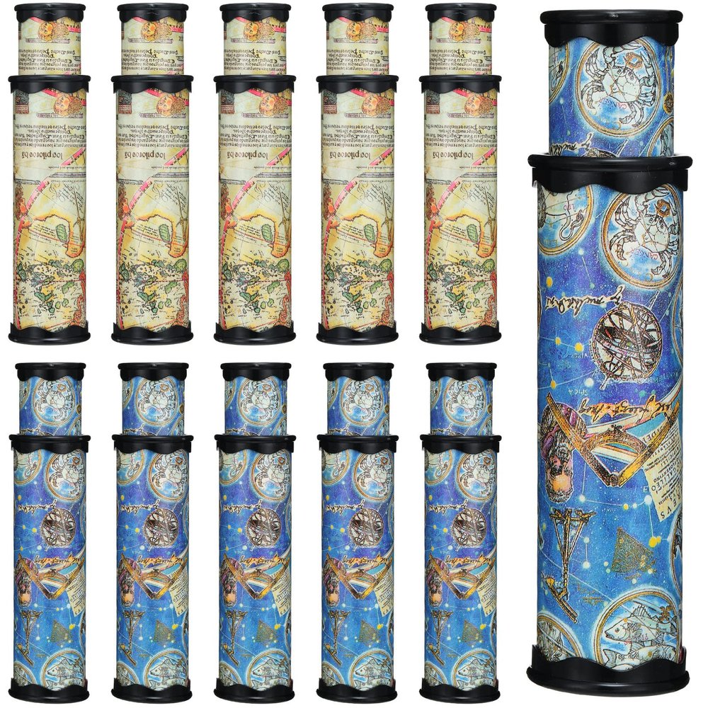 Yunsailing 12 Pack Magic Kaleidoscope Classic Retro Toys - Stretchable Long Kaleidoscope Bulk Party Favors - Educational Science Developmental Toy for Boy, Girl, Adults - Birthday