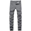 Men's Ripped Distressed Destroyed Jeans Stretch Vintage Hip Hop Jean with Holes Straight Leg Slim Fit Denim Pants (Dark Grey,32) view 1