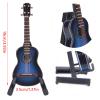 Joyzan Miniature Wood Guitar Model, Mini Wooden Electric Guitar Music Instrument Stand Support Case Display Small Replica Collectible Decoration Birthday Gift Ornaments Craft Home Decor view 2