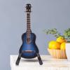 Joyzan Miniature Wood Guitar Model, Mini Wooden Electric Guitar Music Instrument Stand Support Case Display Small Replica Collectible Decoration Birthday Gift Ornaments Craft Home Decor view 4