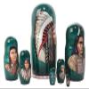 Golden Cockerel Indian Chiefs Nesting Doll 7pc./8'' view 2