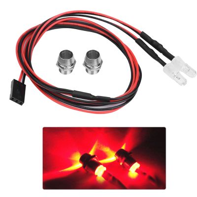 2PCS 5mm Headlights RC Accessory Led Light for Rc 1/10 Model Drift Car Trucks, Rc Truck Light Rc Car Headlights Taillight for Truck Rc Car Tank(red Light), Rc Lights Led Car Light Bar Drift Wheel