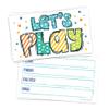 50 Play Date Cards for Kids - Let's Play Keep in Touch Contact Card for Boys and Girls (Business Card Size) view 1