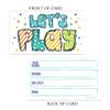 50 Play Date Cards for Kids - Let's Play Keep in Touch Contact Card for Boys and Girls (Business Card Size) view 2