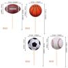 36 PCS Sports Cupcake Toppers Baseball Cupcake Picks Football Soccer Ball ToothPicks Rugby Basketball Cake Decorations for Sports Balls Theme Boys Men Birthday Party Supplies view 2